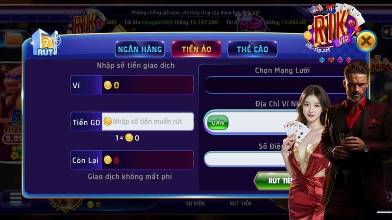 Hướng dẫn rút tiền Rikvip từng bước