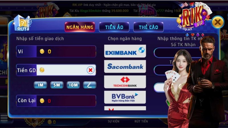 Các điều kiện cần thiết để rút tiền tại Rikvip